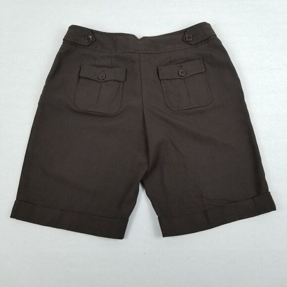 Apt. 9 Ava Cuffed Hem Chocolate Brown Dress Shorts - Picture 8 of 8